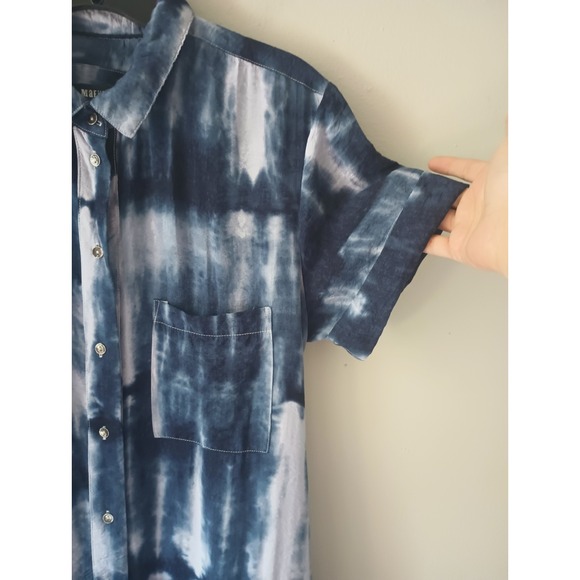 Maeve by Anthropologie Tereza Midi Shirt Dress Size‎ S Pockets Button Tie Waist - Picture 8 of 16